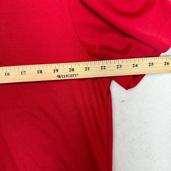 IZOD Golf Polo Shirt Red Collared Cotton Polyester Blend Men’s Size Large - Picture 5 of 8